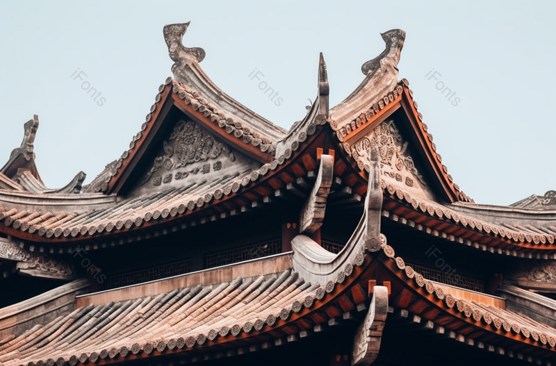 旅游景点气派的屋檐建筑背景,高清,摄影图,摄影图片,图片大全,摄影图免费下载